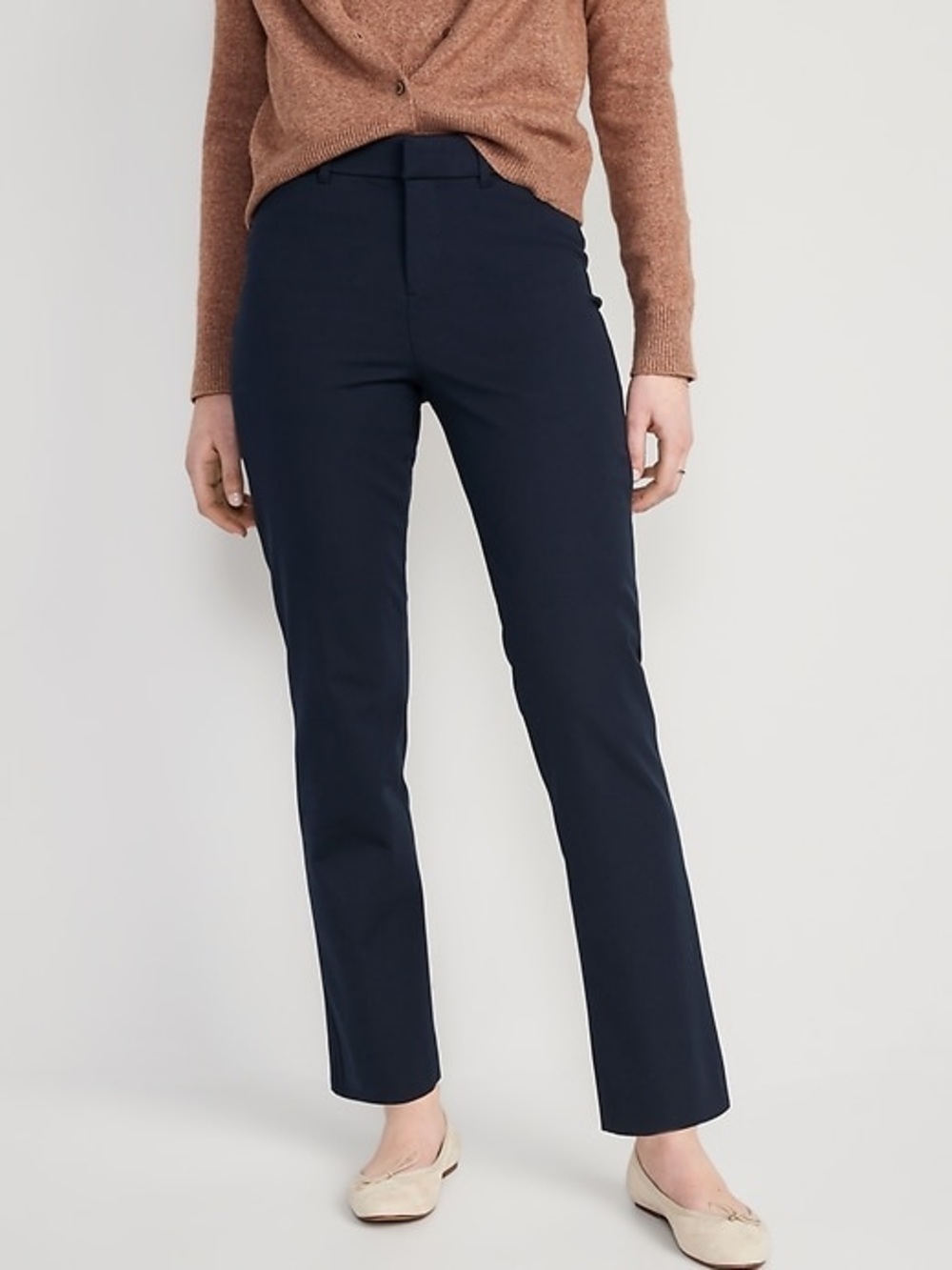 Old Navy Pixie High‑Rise Straight‑Leg Pants – Size 8 | Clean Minimalist Style |